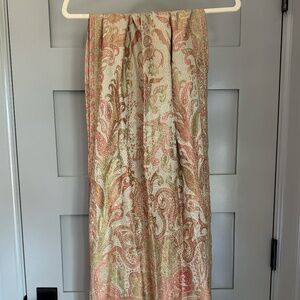 Peach Paisley Shawl with Fringe